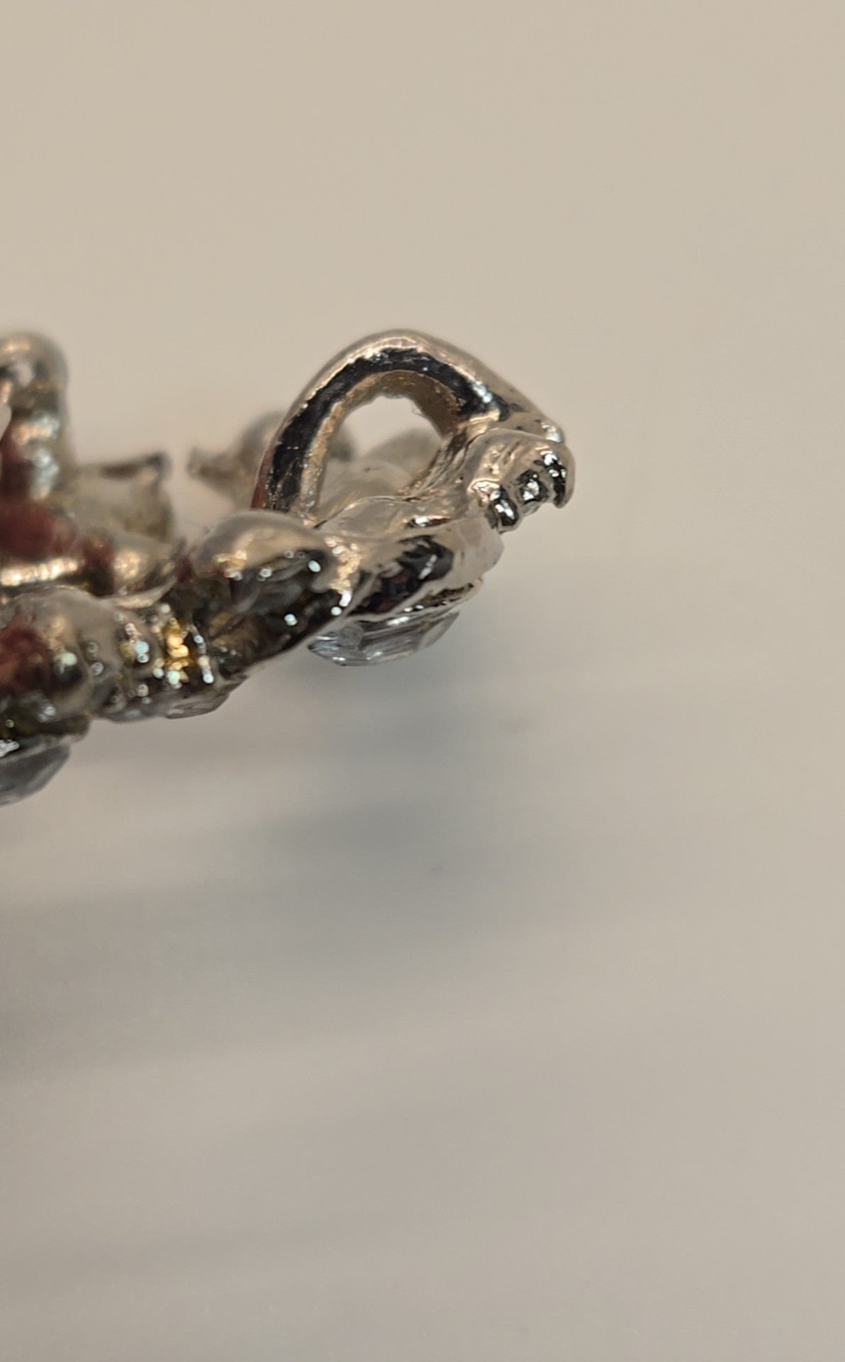 Silver Rhinestone Brooch Pin