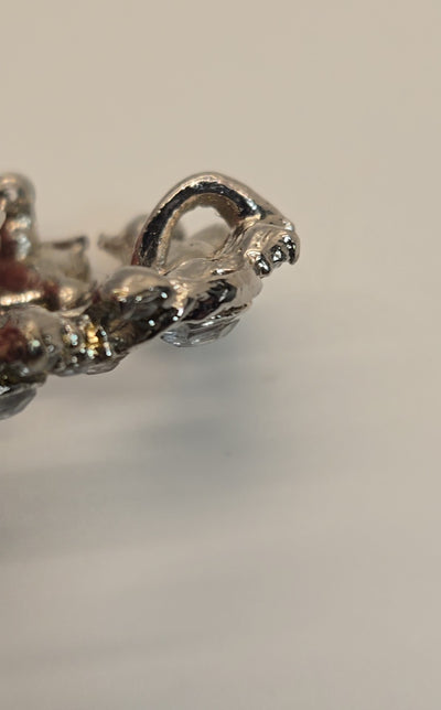 Silver Rhinestone Brooch Pin