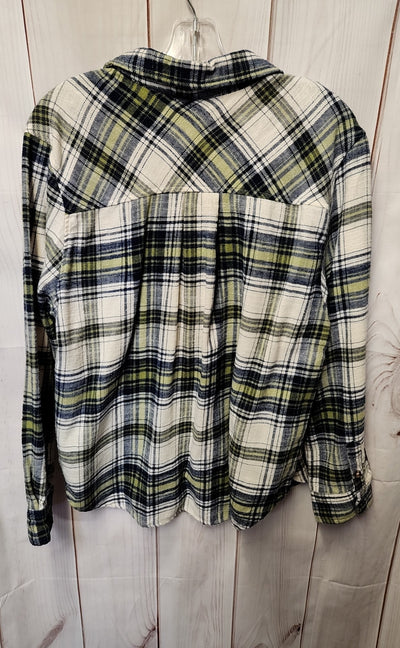 Love Tree Women's Size L Blue & Green Long Sleeve Top