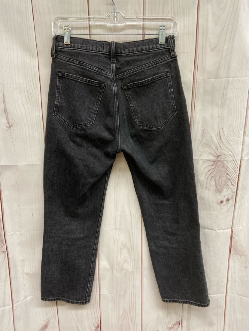 Abercrombie & Fitch Women's Size 4 Black Jeans The Ankle Straight Ultra High Ris