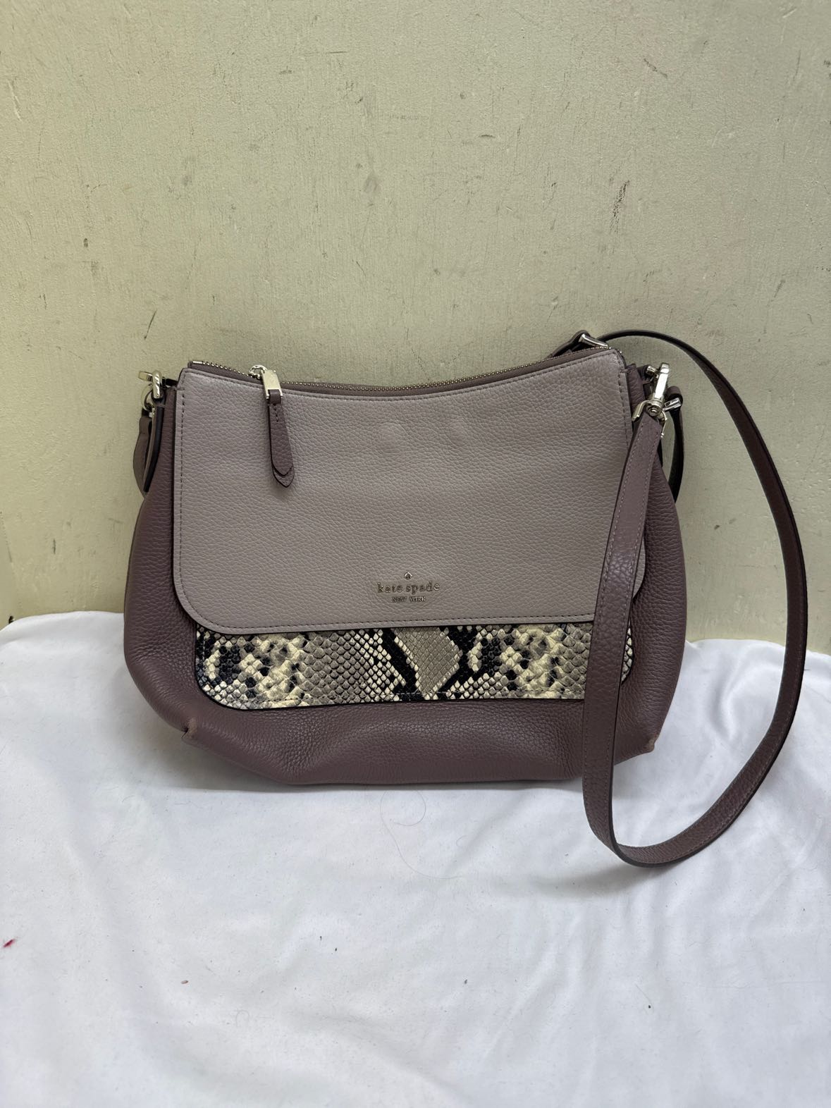 Kate Spade Melody Flap Purple Leather Purse Bag