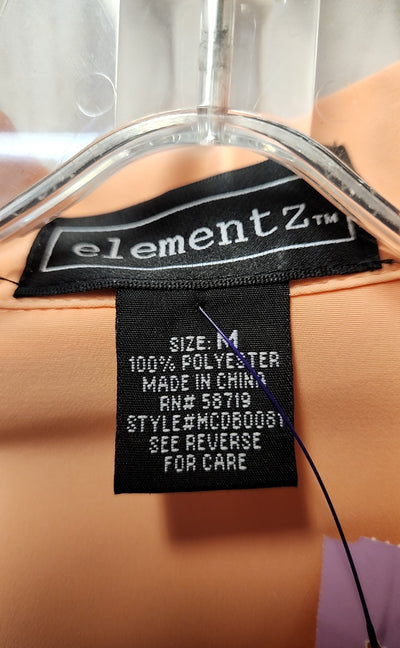 Elementz Women's Size M Orange Short Sleeve Top