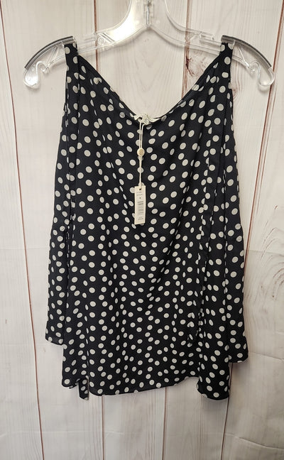 NWT Max Studio Women's Size M Black Cold Shoulder Top
