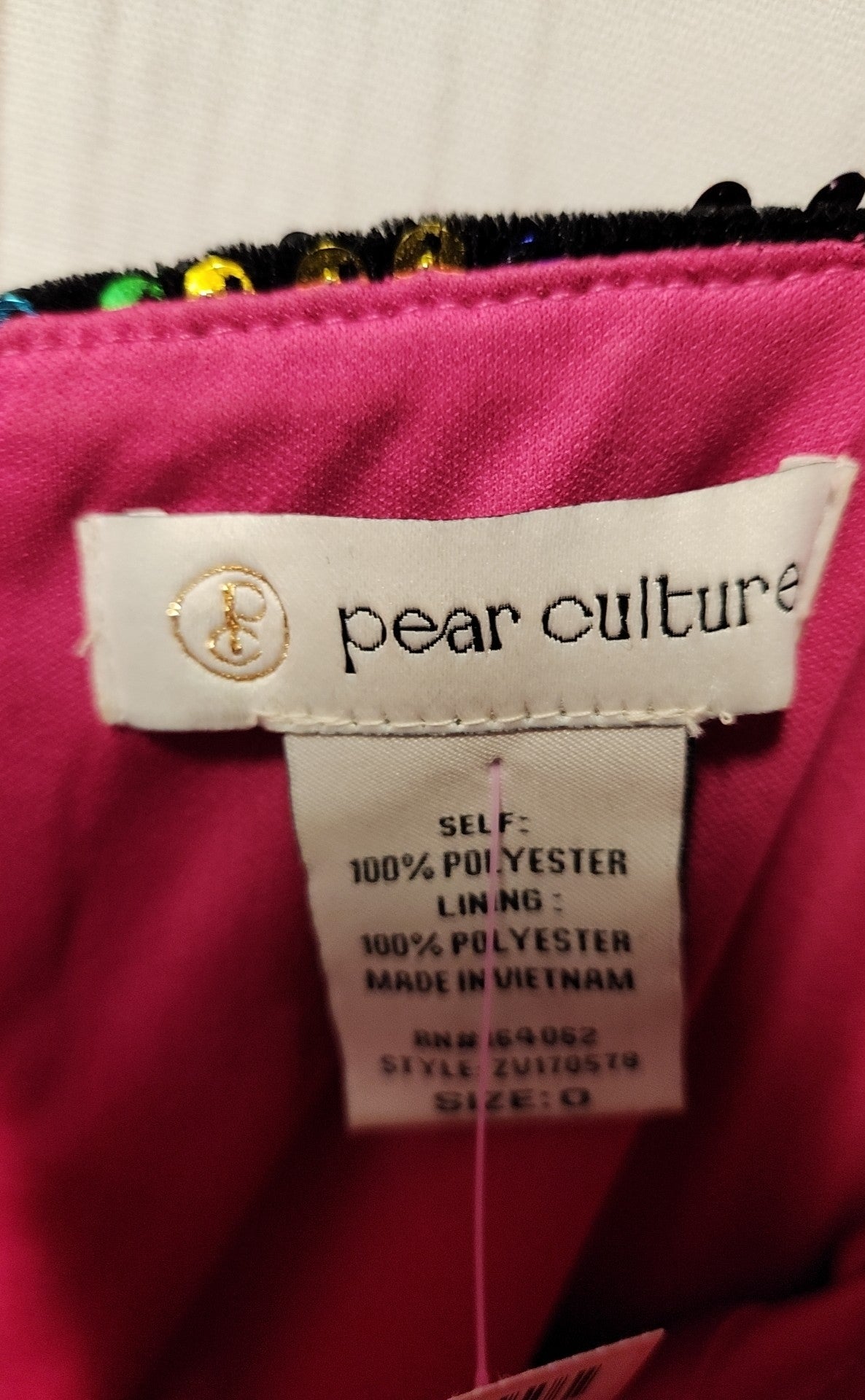 Pear Culture Women's Size 0 Black Sequined Dress