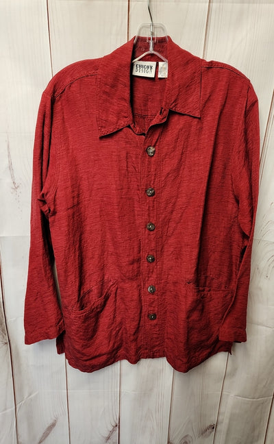 Chico's Design Women's Size 1 = US M Red Long Sleeve Top