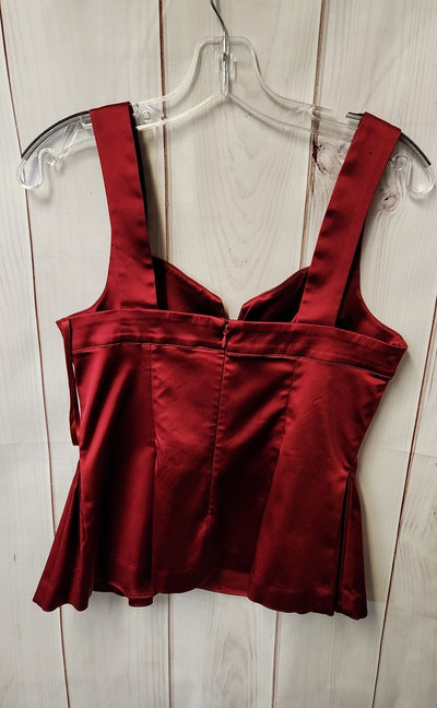 White House Black Market Women's Size 10 Red Sleeveless Top