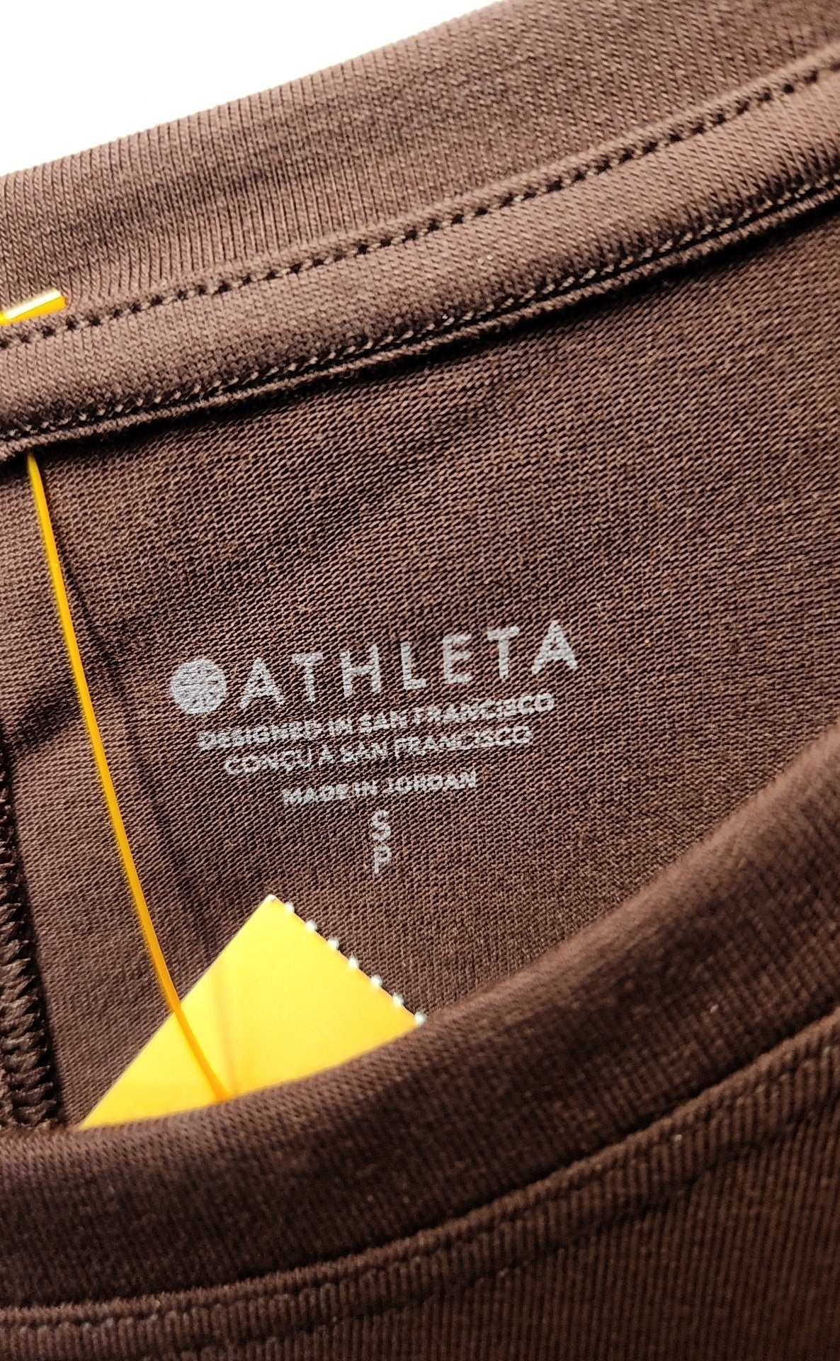 Athleta Women's Size S Brown Short Sleeve Top