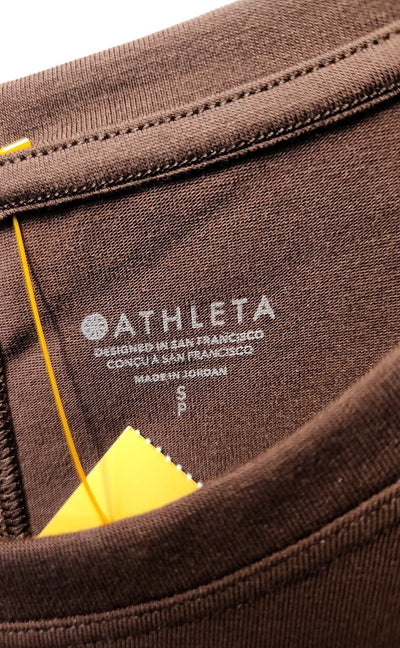 Athleta Women's Size S Brown Short Sleeve Top