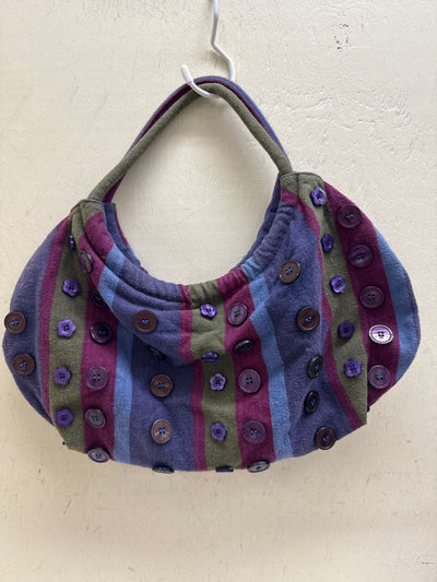 Blue Buttons Purse Bag