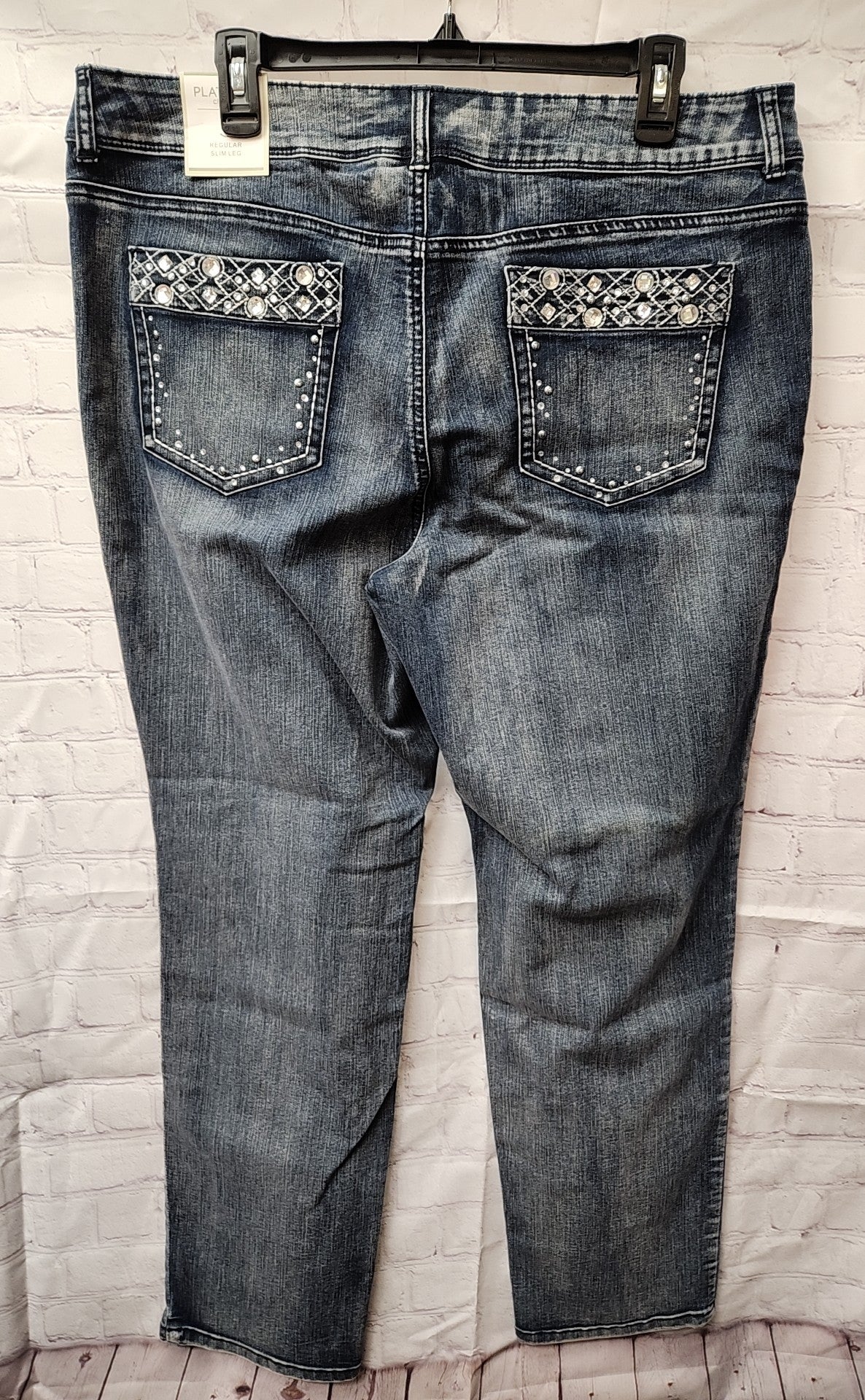 NWT Chico's Women's Size 3 = US 16 Blue Jeans Slim Leg