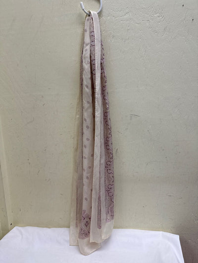 White & Purple Dress Scarf