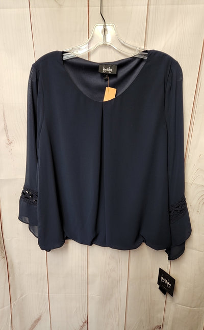 NWT By & By Women's Size XL Navy 3/4 Sleeve Top