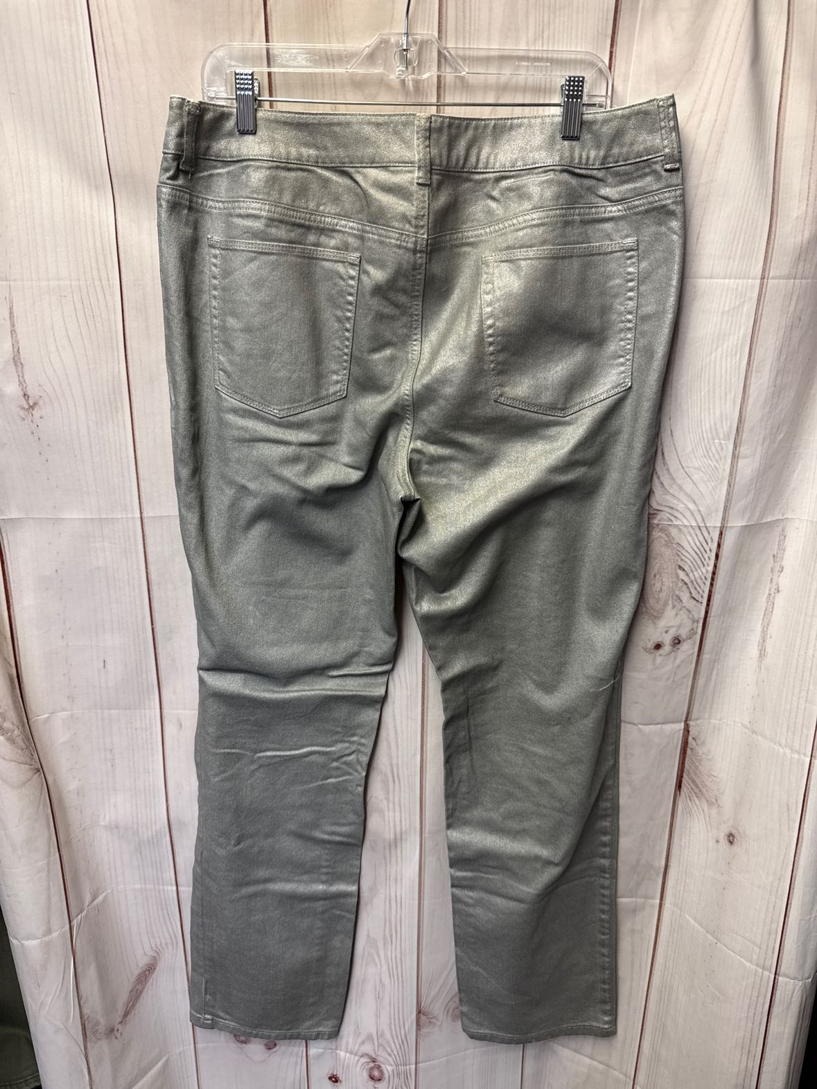 Chico's Women's Size 3 = US 16 Gray Metallic Jeans