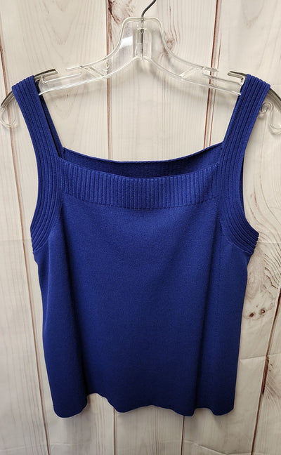 Jones New York Women's Size L Blue Knit Sleeveless Top