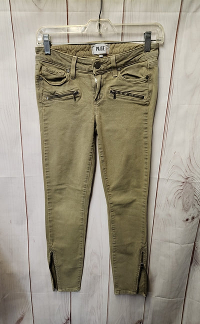 Paige Women's Size 25 (0) Green Jeans