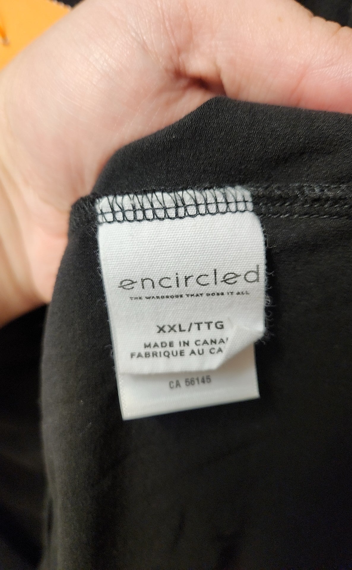 Encircled Women's Size XXL Black Short Sleeve Top