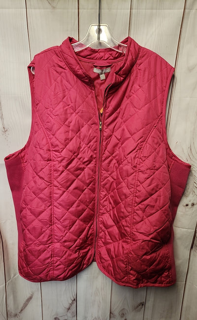 Woman Within Women's Size 3X Pink Vest
