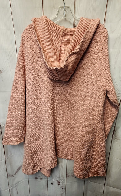 April Cornell Women's Size XXL Pink Cardigan