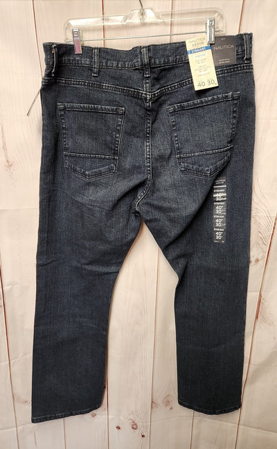 NWT Nautica Men's Size 40x30 Blue Jeans Straight