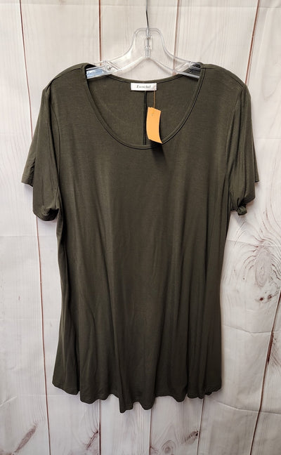 Esenchel Women's Size XL Olive Green 3/4 Sleeve Top