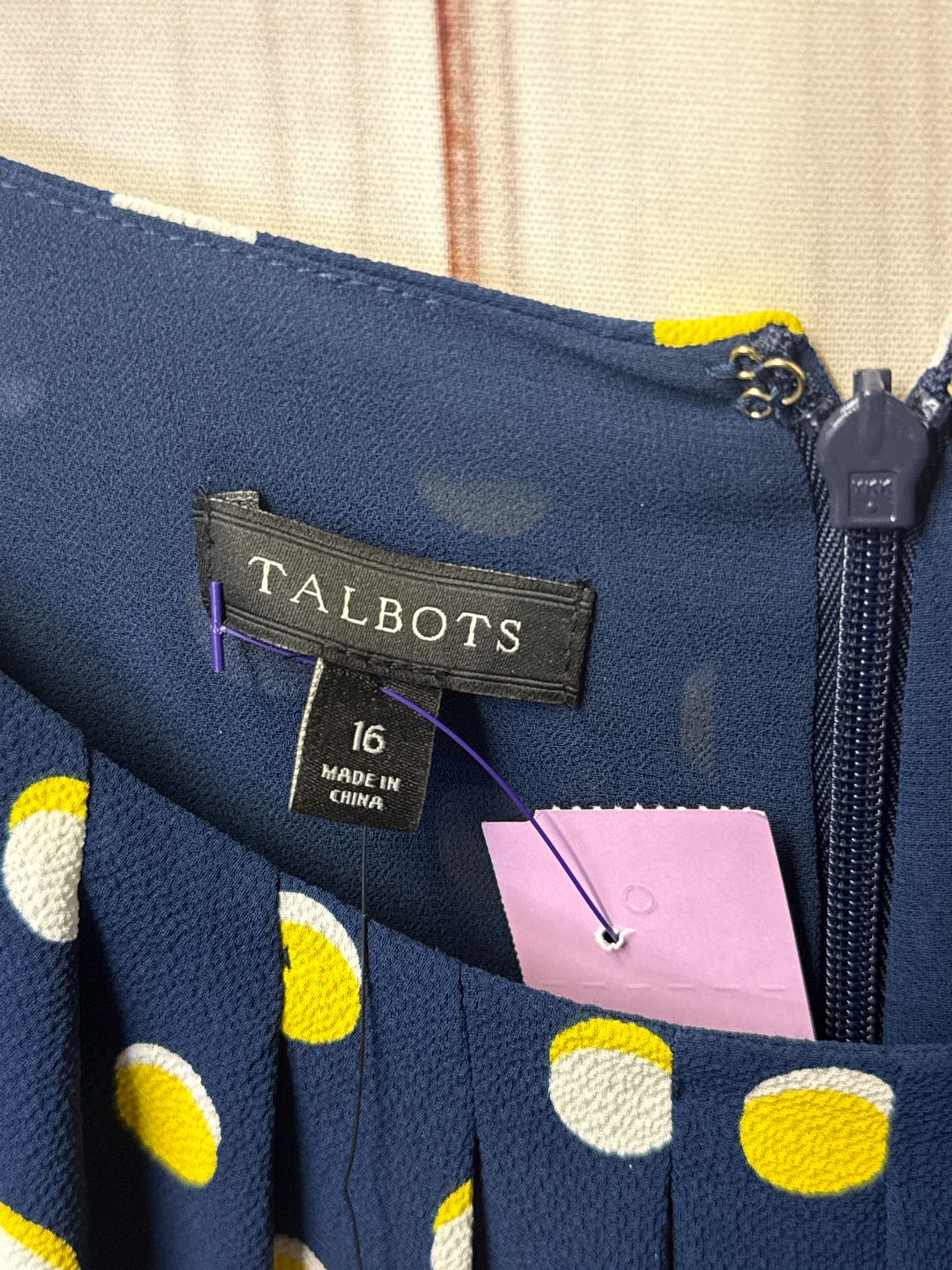 NWT Talbots Women's Size 16 Navy Dress