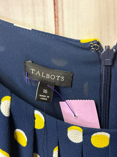 NWT Talbots Women's Size 16 Navy Dress