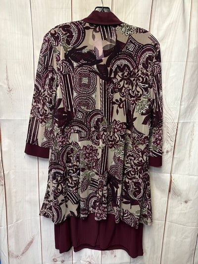 R&M Richards Women's Size 16 Maroon Dress