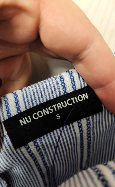Nu Construction Women's Size S Blue Short Sleeve Top