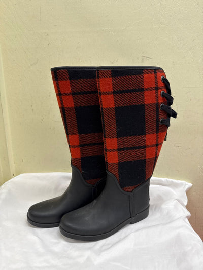 Coach Women's Size 7 Red & Black Boots Shoes