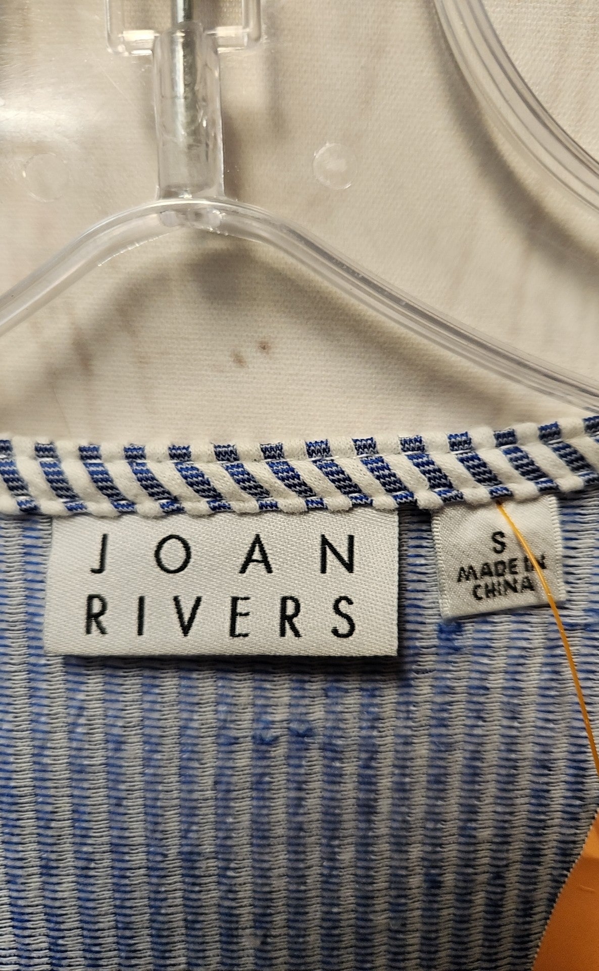 Joan Rivers Women's Size S Blue Short Sleeve Top