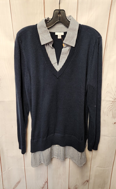 J Jill Women's Size M Navy Sweater