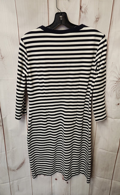 J McLaughlin Women's Size L White & Blue Dress
