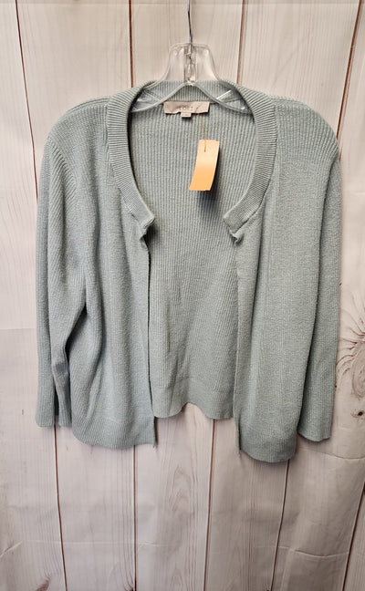 Loft Women's Size L Light Blue Cardigan