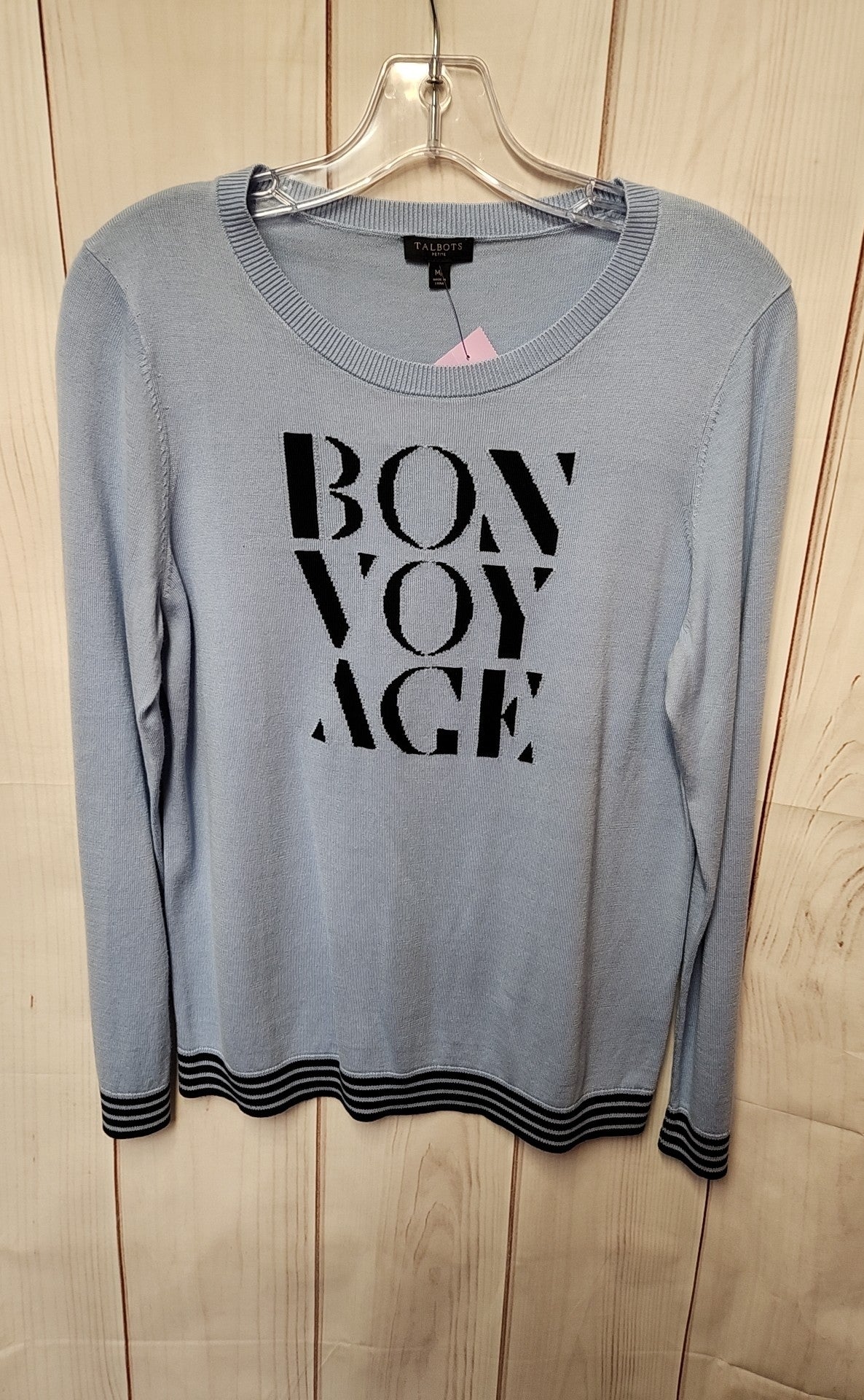 Talbots Women's Size M Petite Blue Sweater