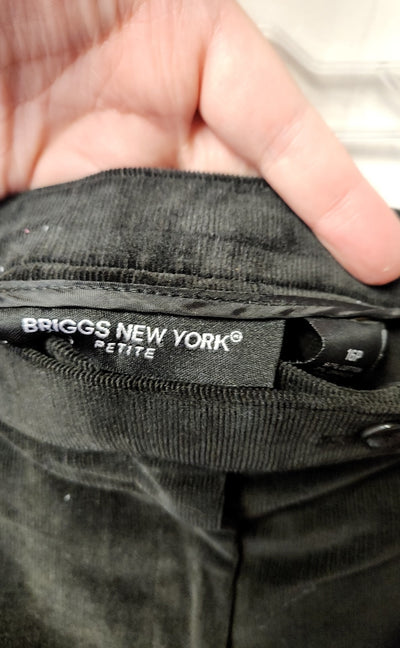Briggs Women's Size 16 Petite Black Corduroy Pants