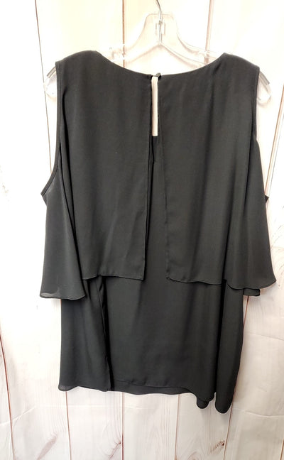 Vince Camuto Women's Size 3X Black Cold Shoulder Top