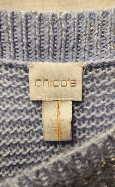 Chico's Women's Size 3 = US XL Light Blue Sweater