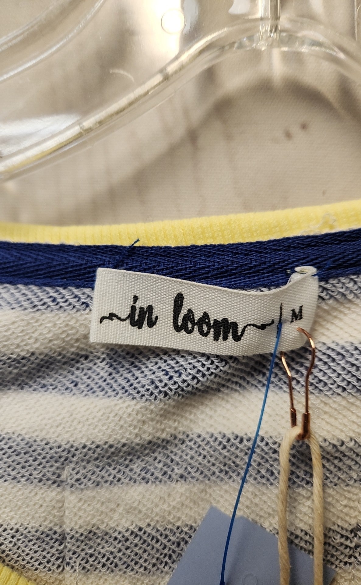 NWT In Loom Women's Size M White & Blue Sweatshirt