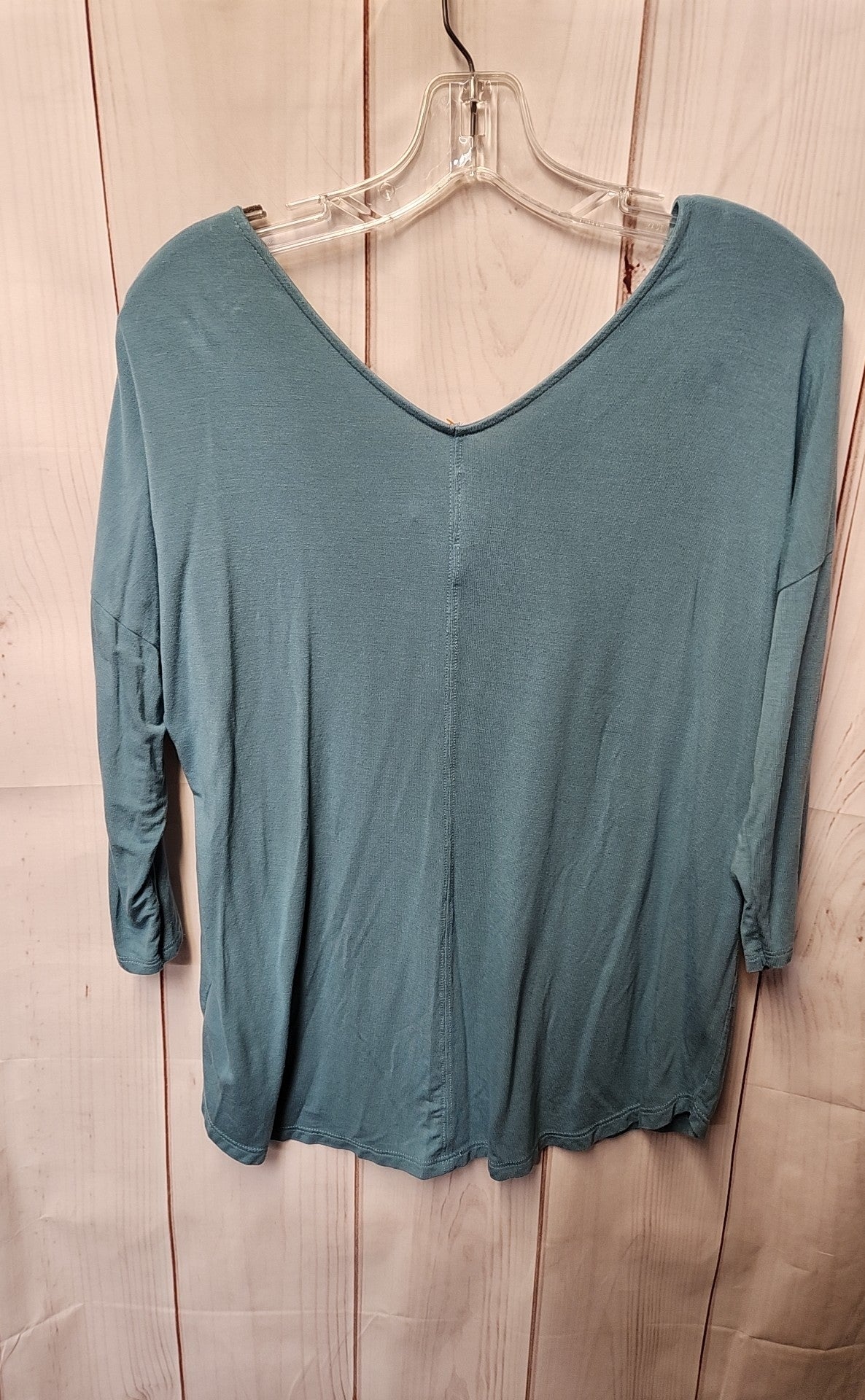 Tahari Women's Size L Blue 3/4 Sleeve Top