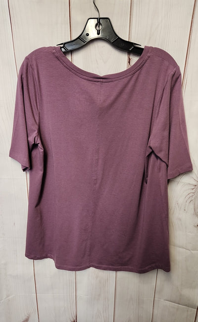 D & Co Women's Size S Purple Short Sleeve Top