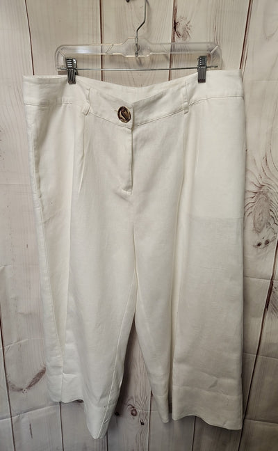 Soft Surroundings Women's Size 18 White Linen Pants
