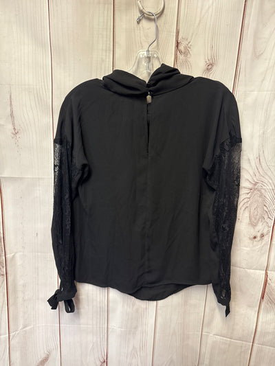 Zara Women's Size S Black Lace Long Sleeve Top