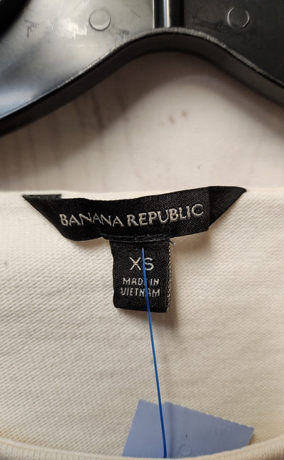 Banana Republic Women's Size XS White & Black Long Sleeve Top