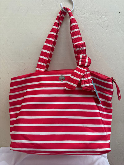 NWT Kate Spade Red Stripe Diaper/Tote Bag