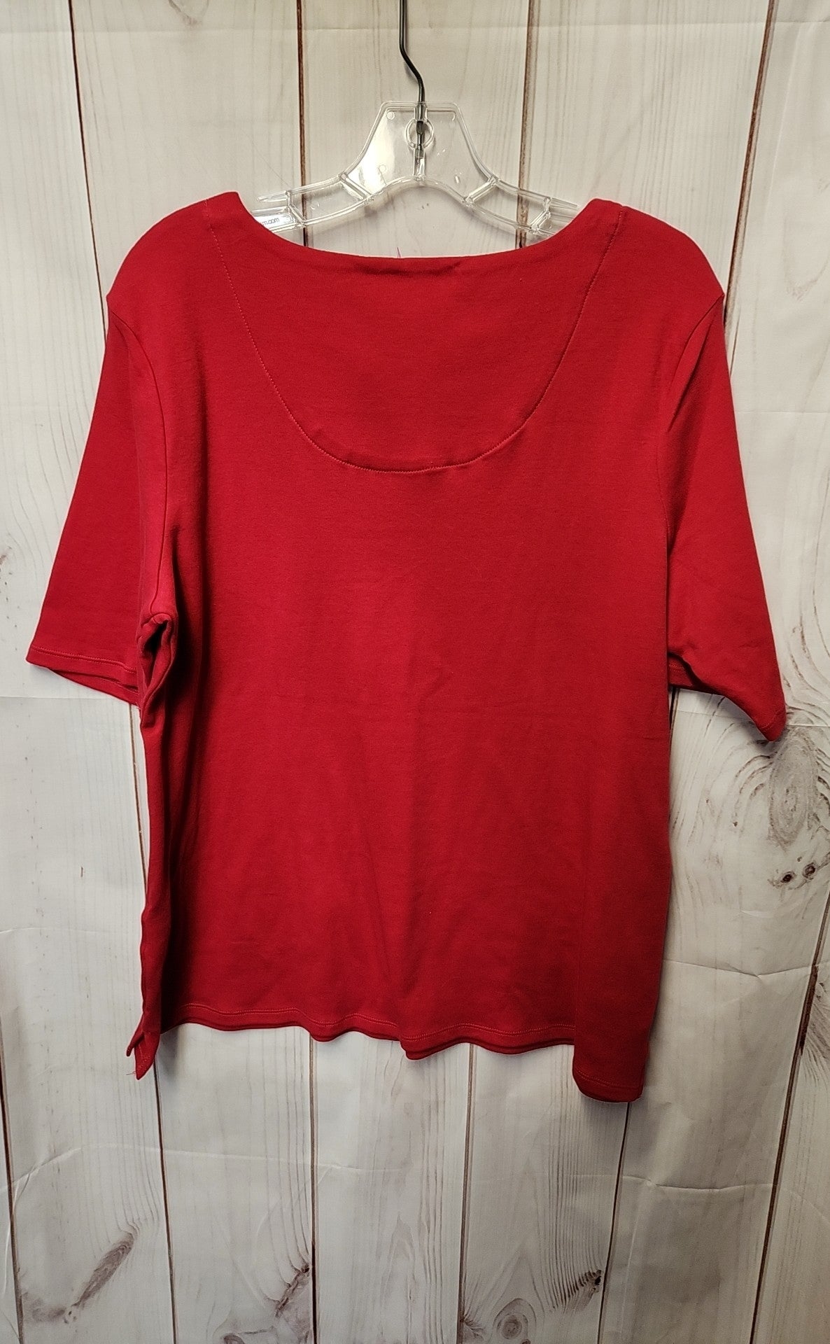 Croft & Barrow Women's Size L Red Short Sleeve Top