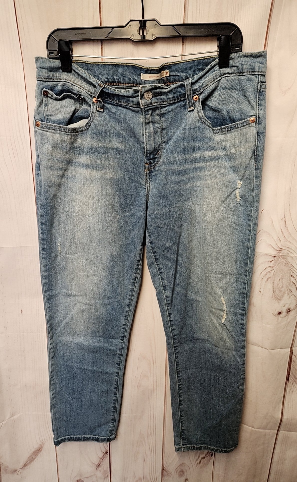 Levis Women's Size 31 (11-12) Blue Jeans Boyfriend