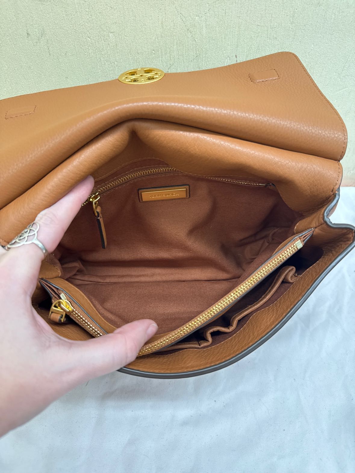 Tory Burch Tan Leather Purse Bag
