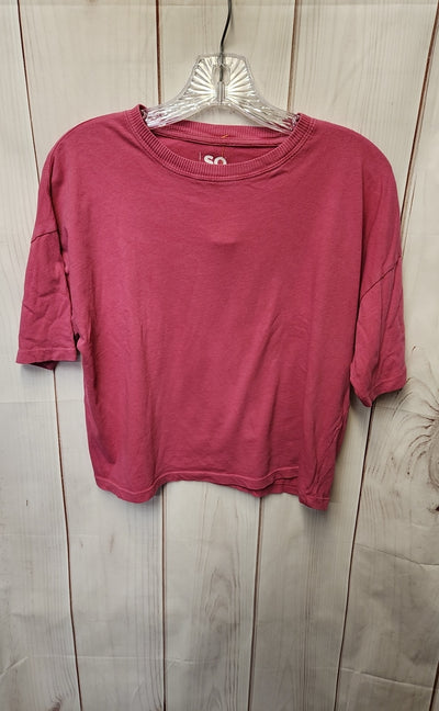 So Women's Size XS Pink Short Sleeve Top