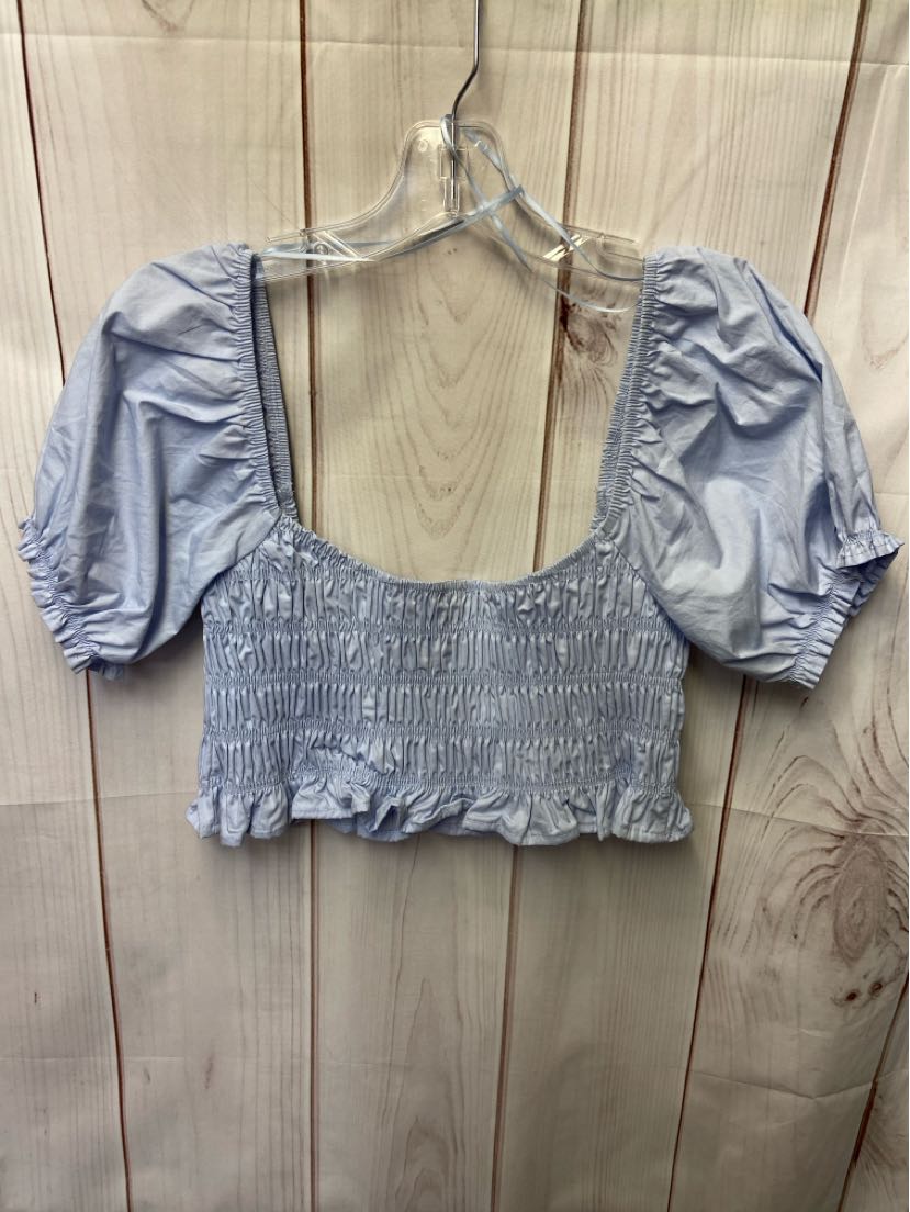 Lelis Women's Size M Blue Short Sleeve Top