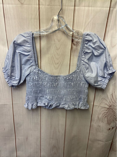 Lelis Women's Size M Blue Short Sleeve Top